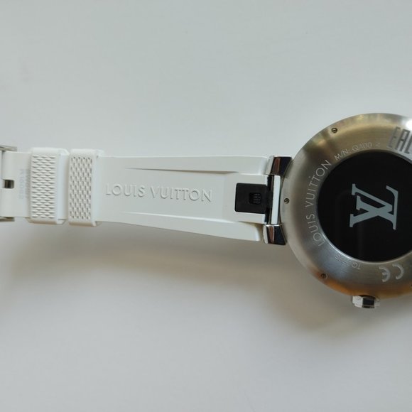 Louis Vuitton Tambour Horizon Stainless Steel Rubber belt Qa004 Unisex